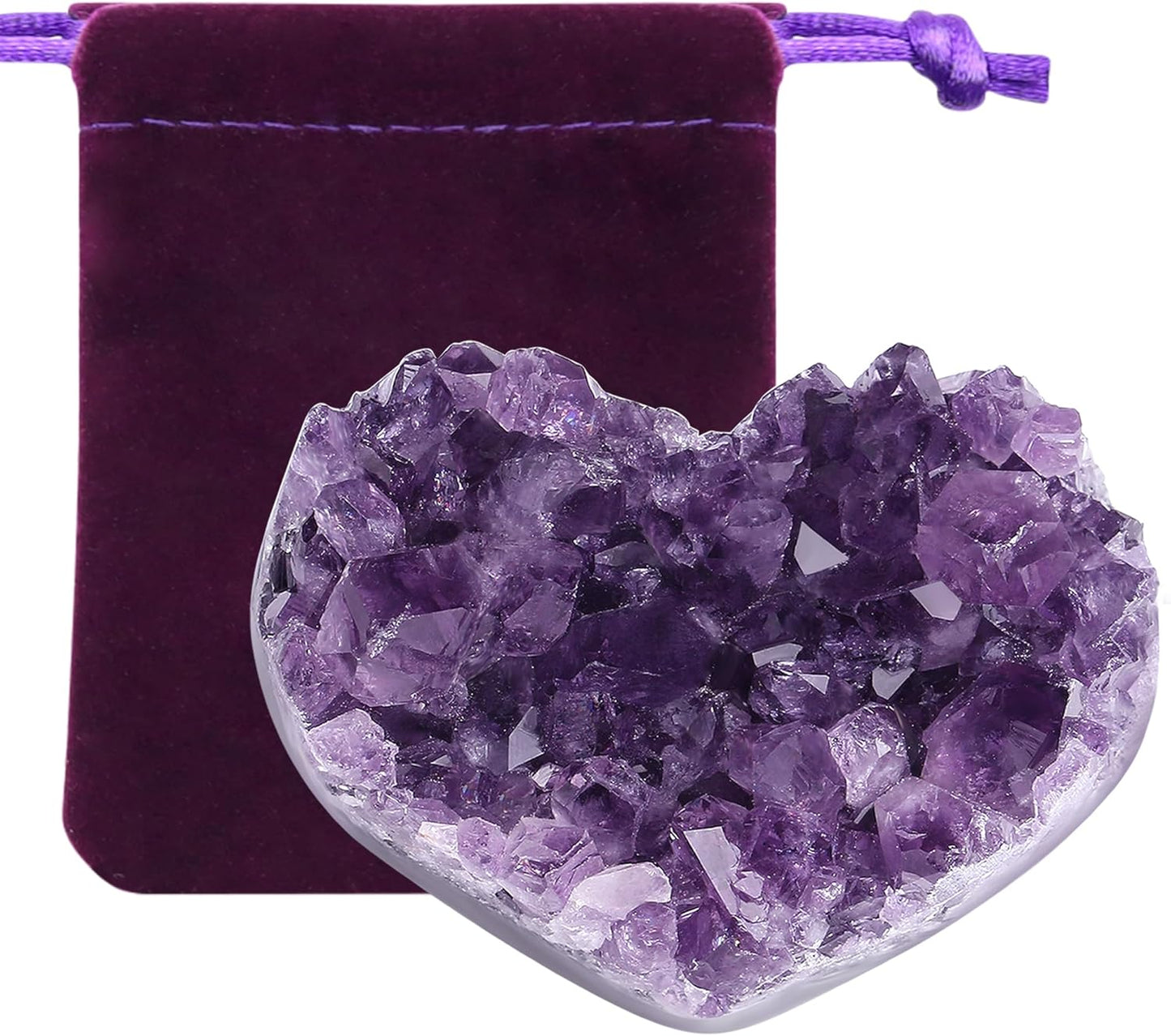 Amethyst Crystal Heart Shape